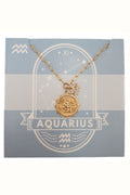 SIDEWALK SALE ITEM - Gold Zodiac Medallion Necklace