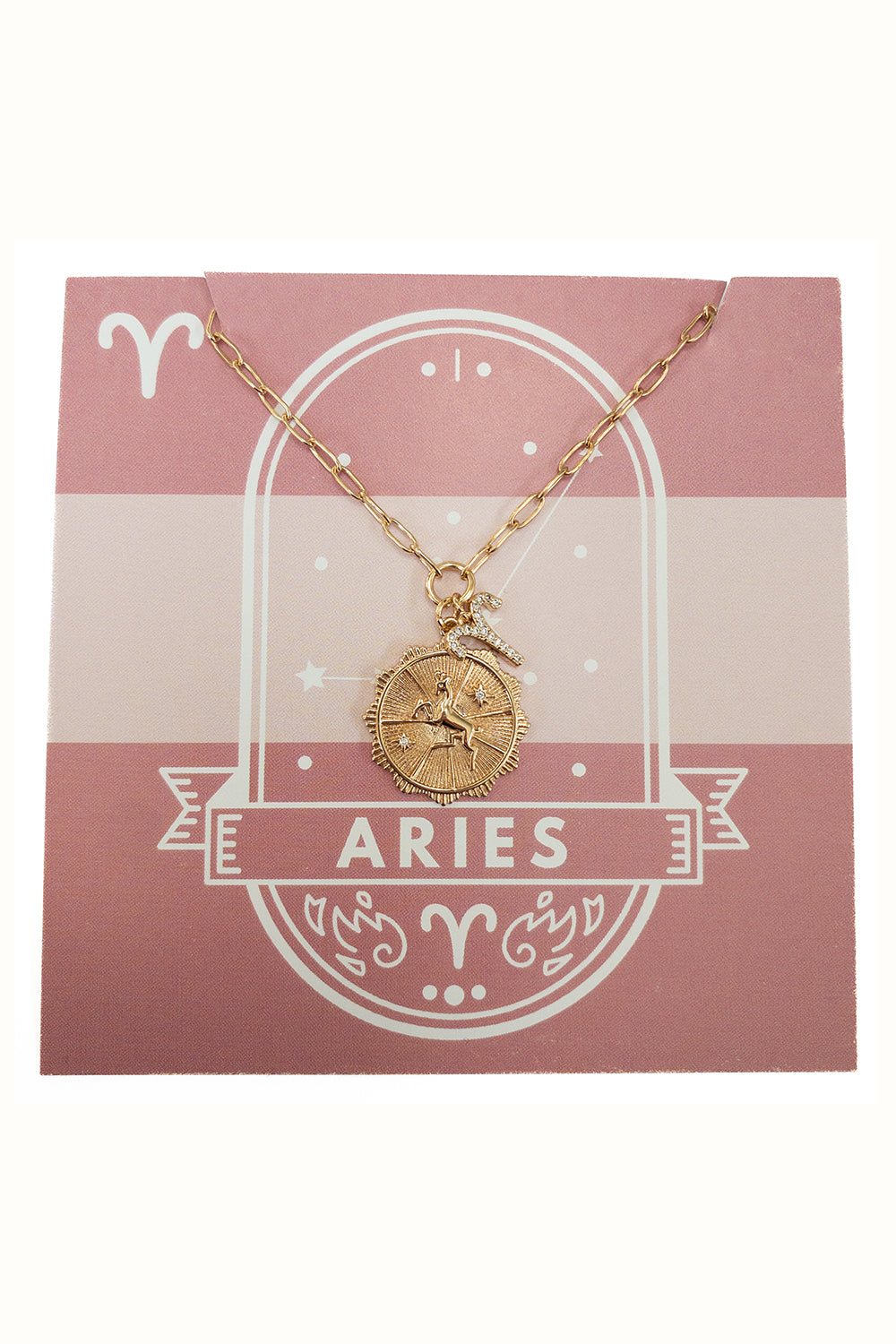 SIDEWALK SALE ITEM - Gold Zodiac Medallion Necklace
