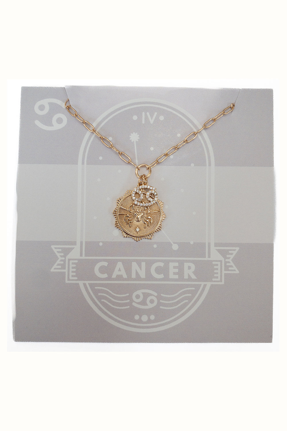 SIDEWALK SALE ITEM - Gold Zodiac Medallion Necklace