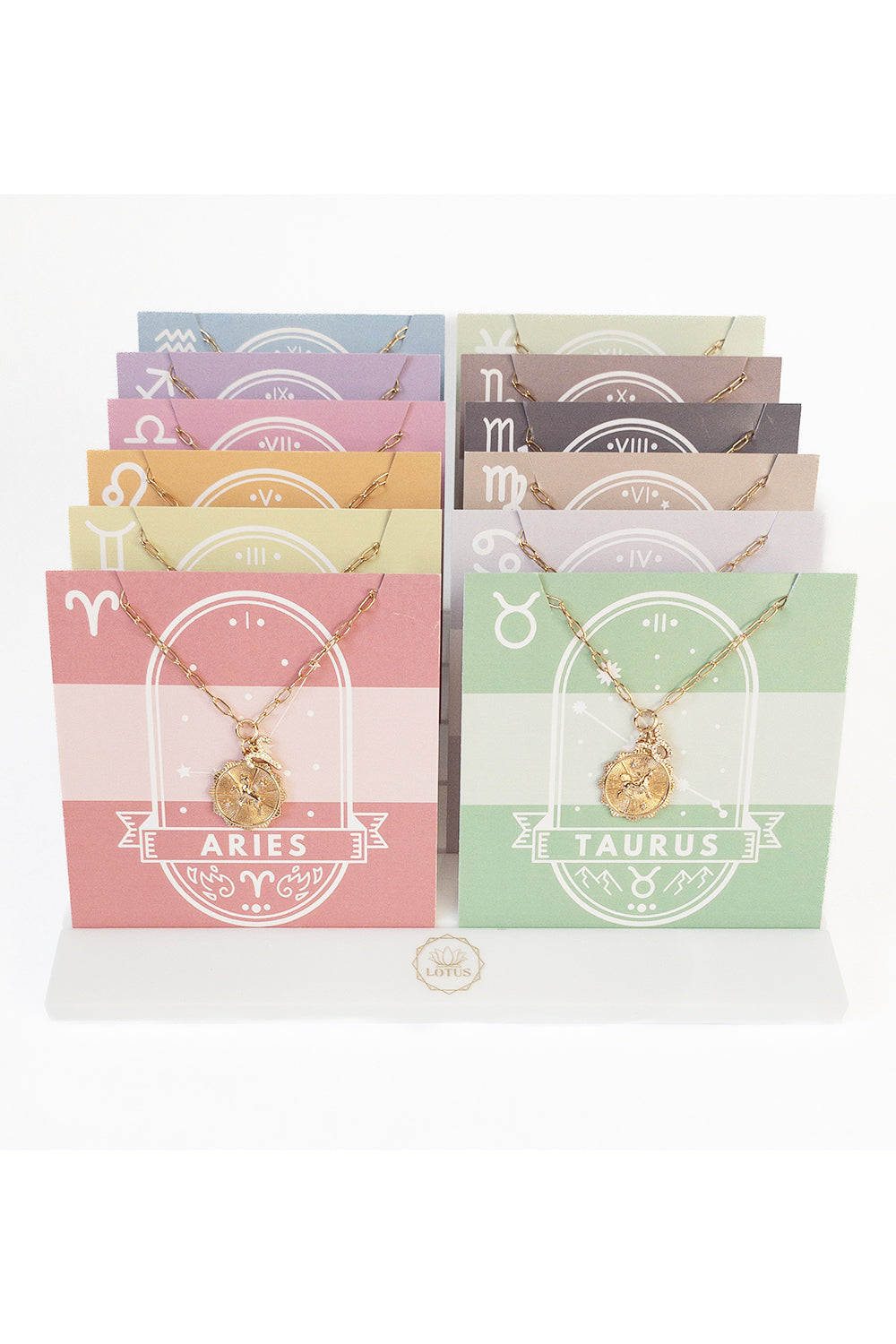 SIDEWALK SALE ITEM - Gold Zodiac Medallion Necklace