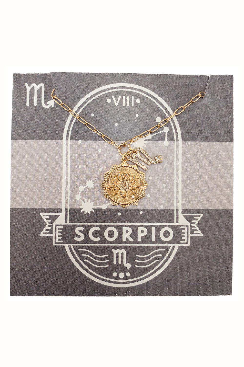 SIDEWALK SALE ITEM - Gold Zodiac Medallion Necklace