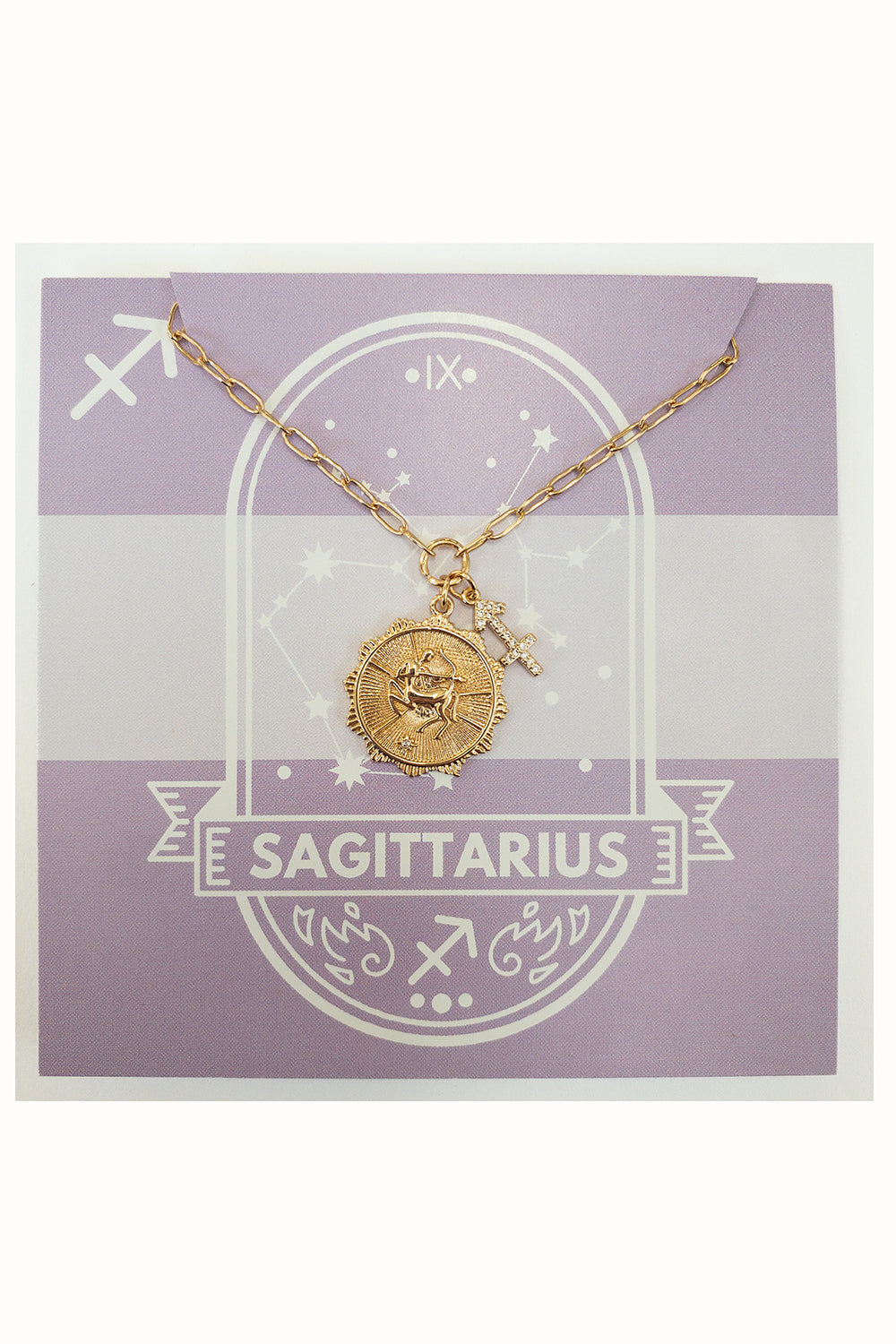 SIDEWALK SALE ITEM - Gold Zodiac Medallion Necklace
