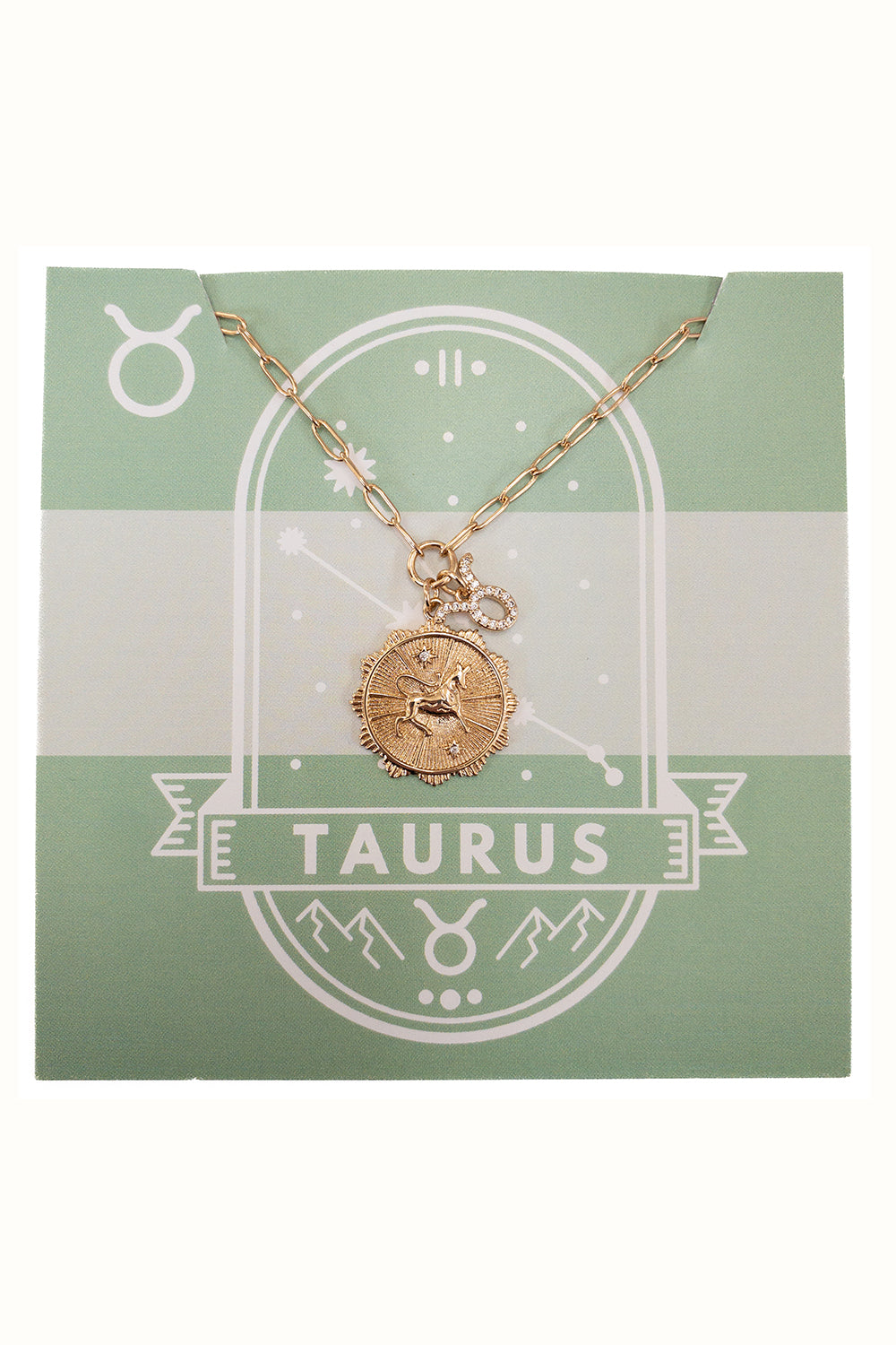 SIDEWALK SALE ITEM - Gold Zodiac Medallion Necklace