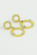 Double Circle Earring - Tanzanite Gemstone