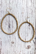 Big Crystal Hoop Earring - Gold