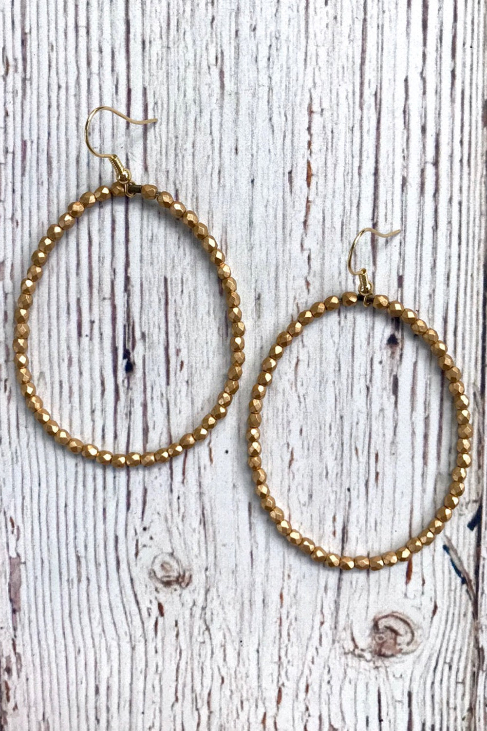 Big Crystal Hoop Earring - Gold