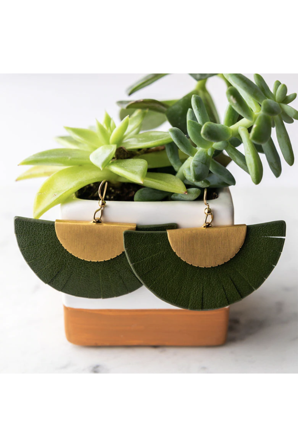 Cactus Keva Earring - Fan Fare Green