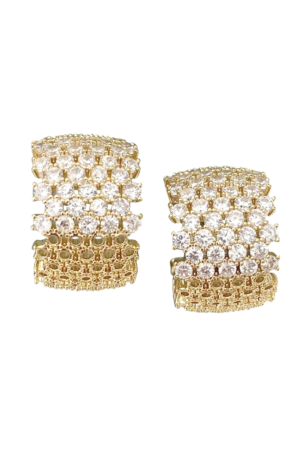 Glitter Huggie Earring - Gold