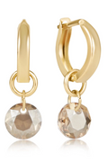 EN Huggie Gold Hoop Earring - Small Reflecion Charm 11