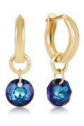 EN Huggie Gold Hoop Earring - Small Reflecion Charm 12