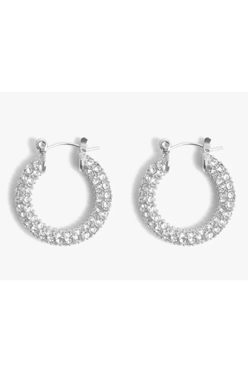 Audrey Hoops - Pave Silver
