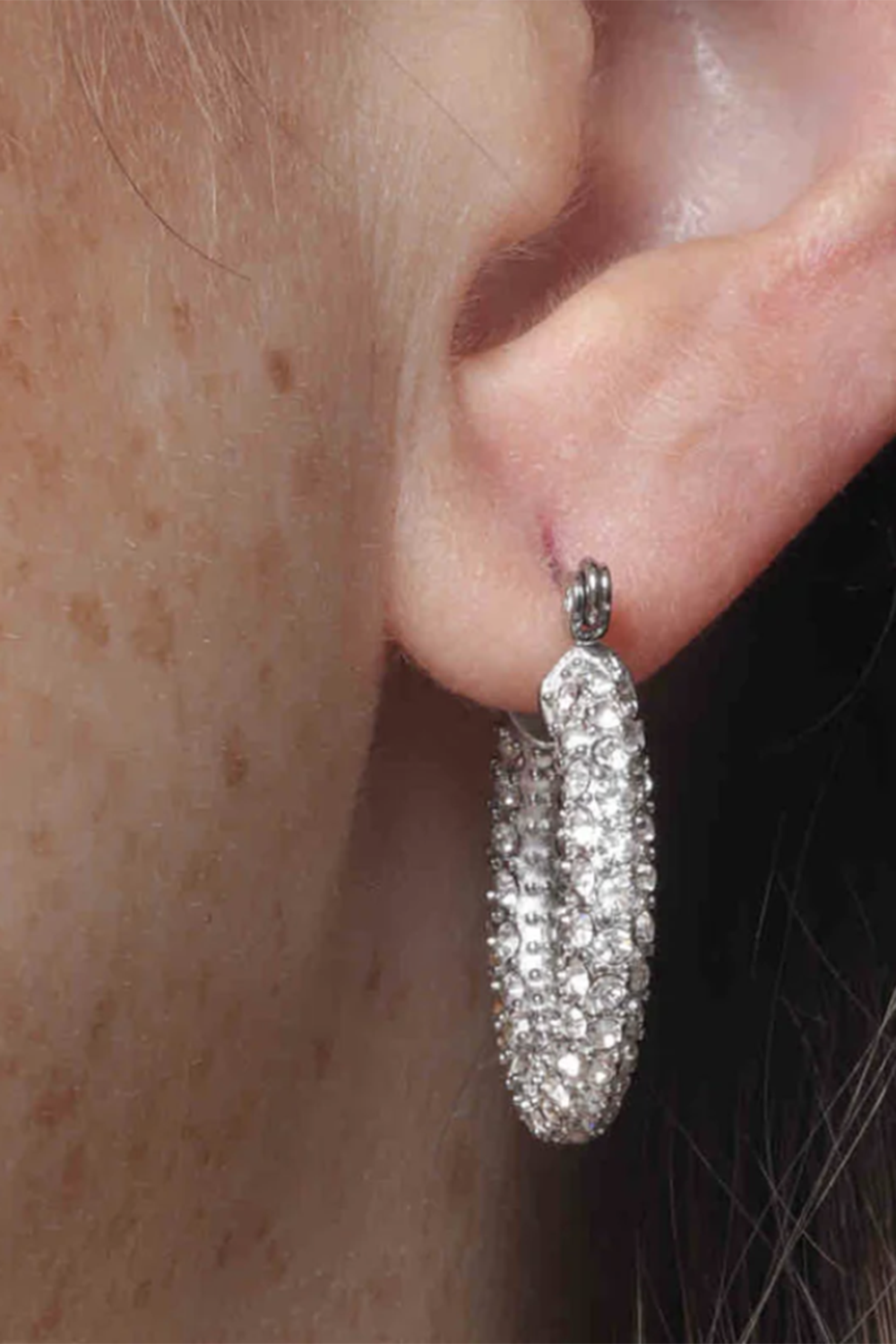 Audrey Hoops - Pave Silver