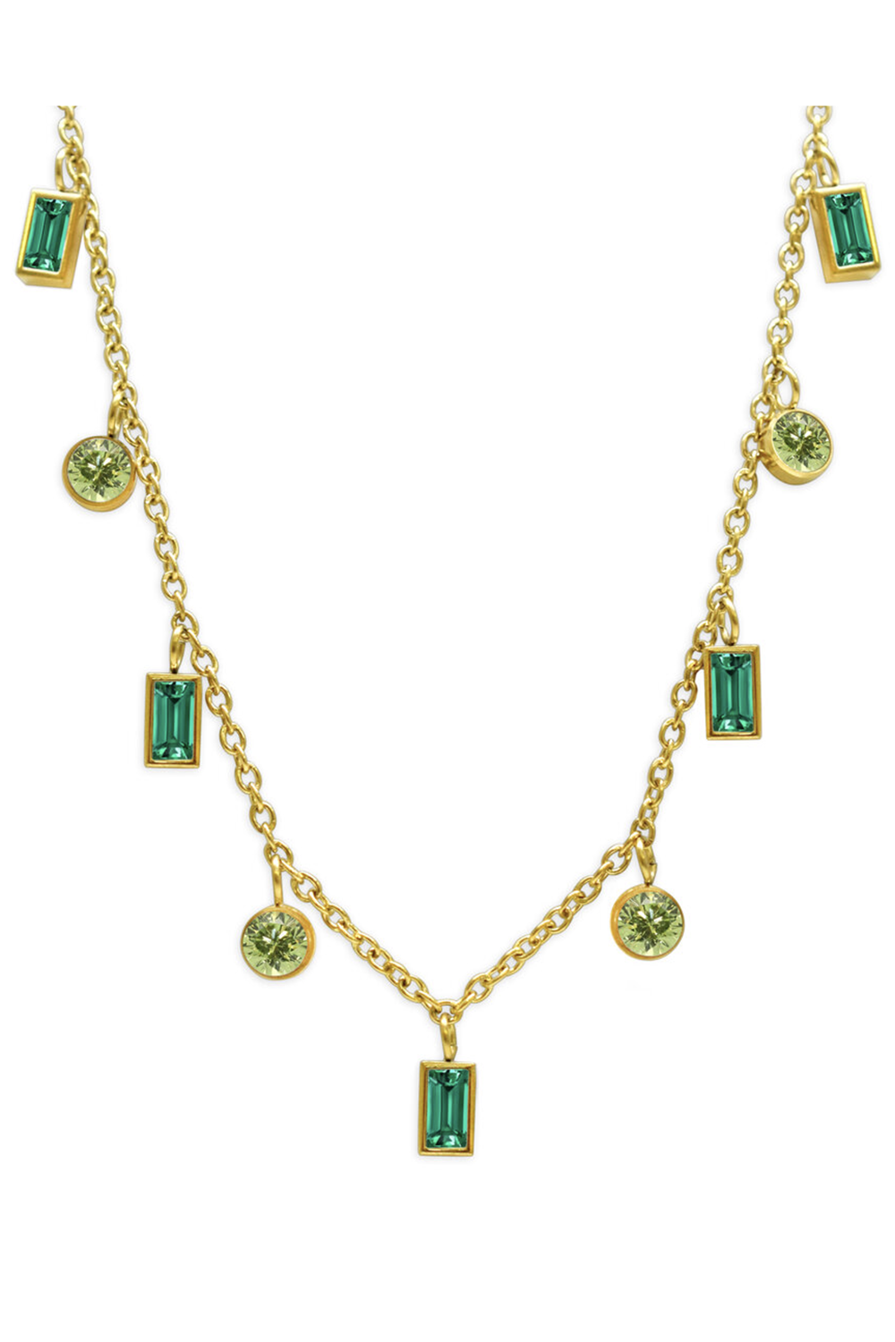 ISLA AnaCapri Gold Necklace - Lush Green CZ