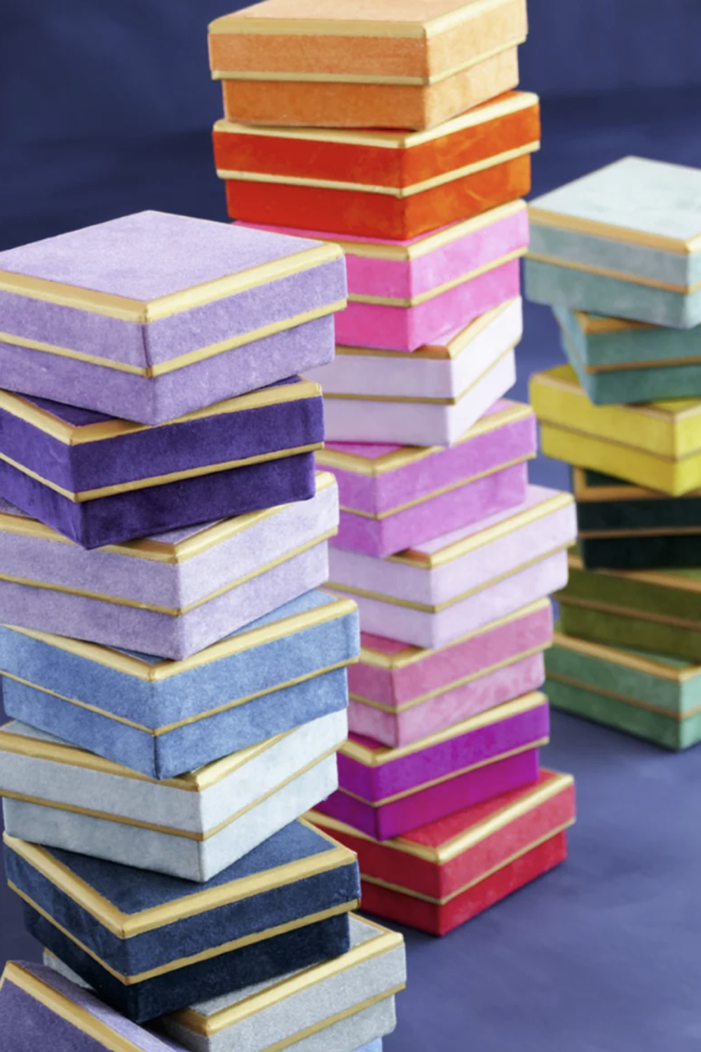 SIDEWALK SALE ITEM - Small Flocked Jewelry Box
