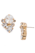 Crystal Assorted Round Stud Earring - Crystal