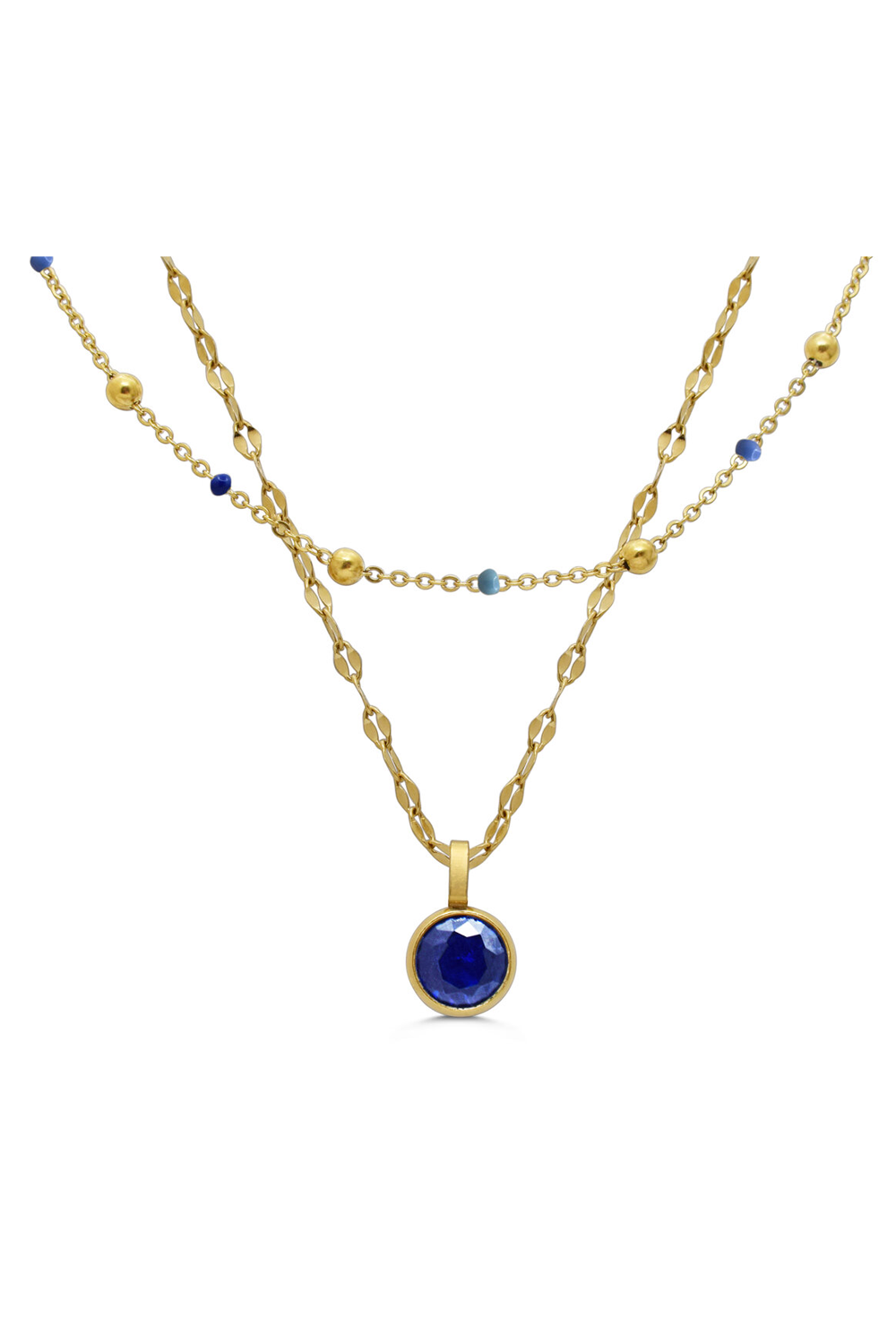 ISLA The Skinny 2 Pack Necklaces - Enamel Bella Blues