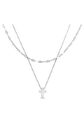 ISLA The Skinny 2 Pack Necklaces - Steel Have Faith / Mirror