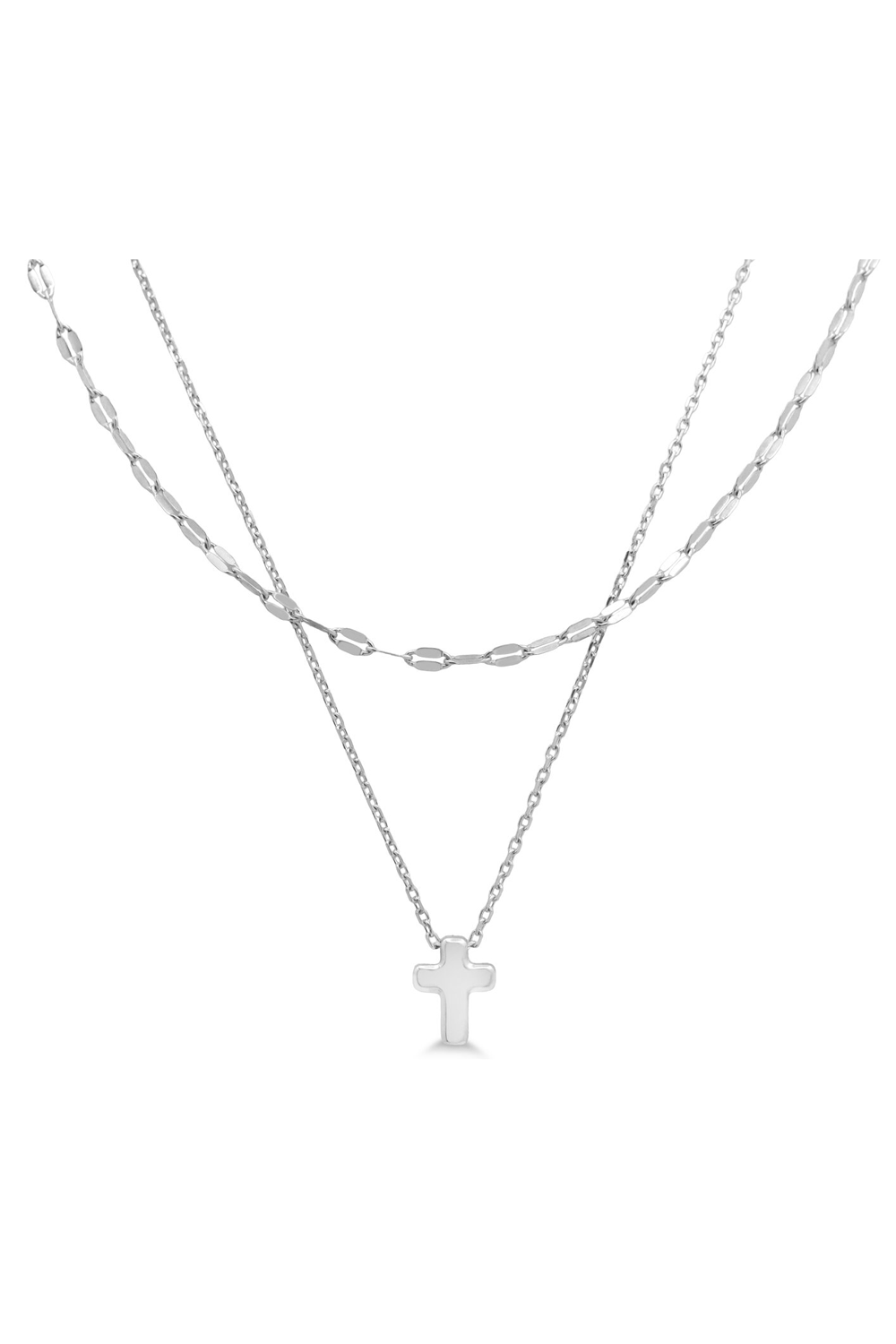 ISLA The Skinny 2 Pack Necklaces - Steel Have Faith / Mirror