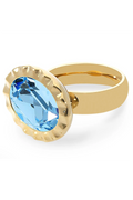 Qudo Tivola Unica Ring Big - Aquamarine