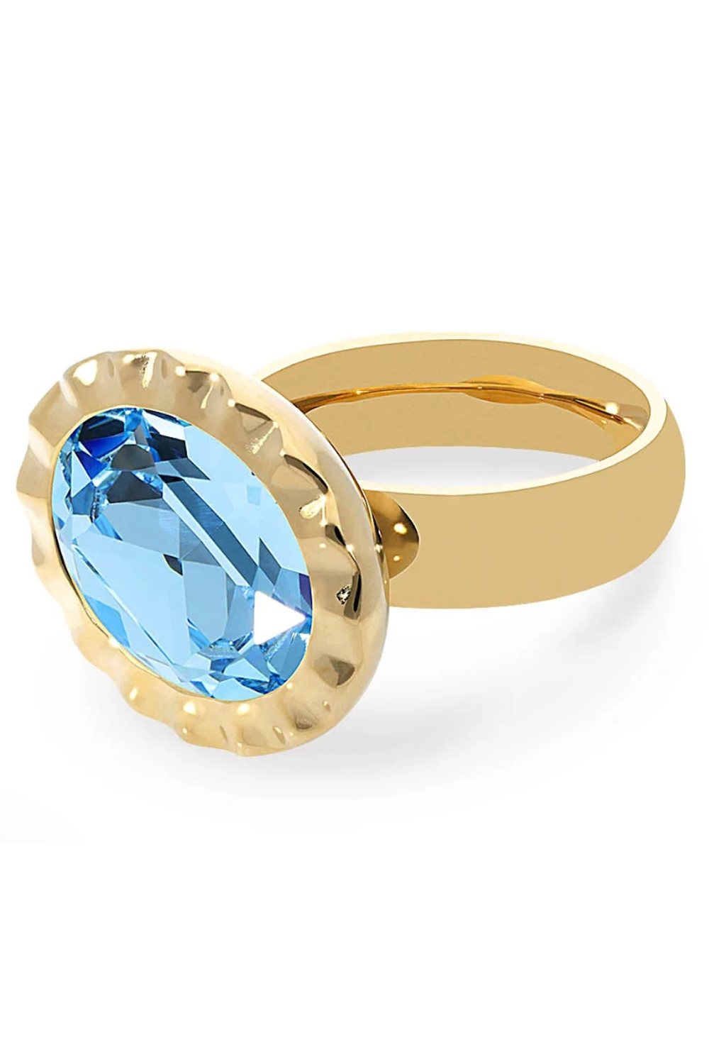 Qudo Tivola Unica Ring Big - Aquamarine